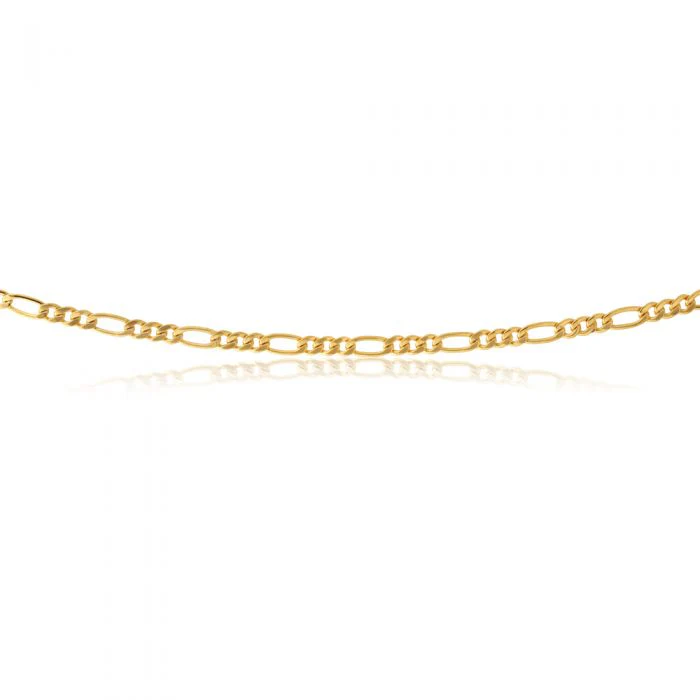 9ct Yellow Gold Copper Filled 50cm Figaro Chain - Image 2