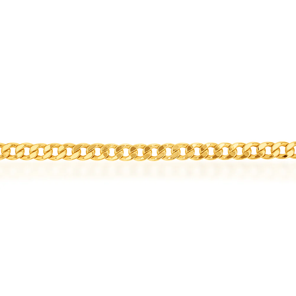 9ct  Yellow Gold Copper Filled Curb 22cm Bracelet 190Gauge - Image 2