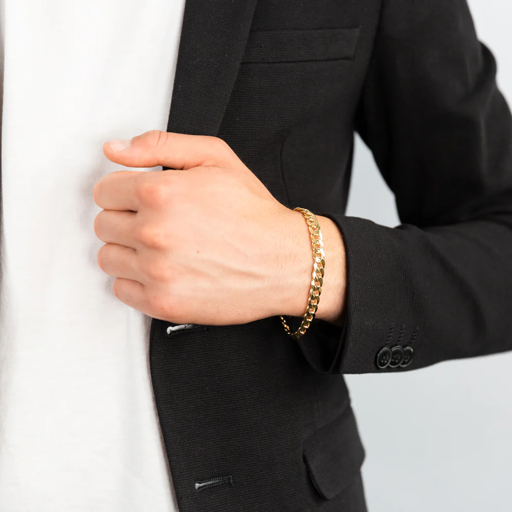9ct Yellow Gold Copper Filled Curb Bracelet - Image 3