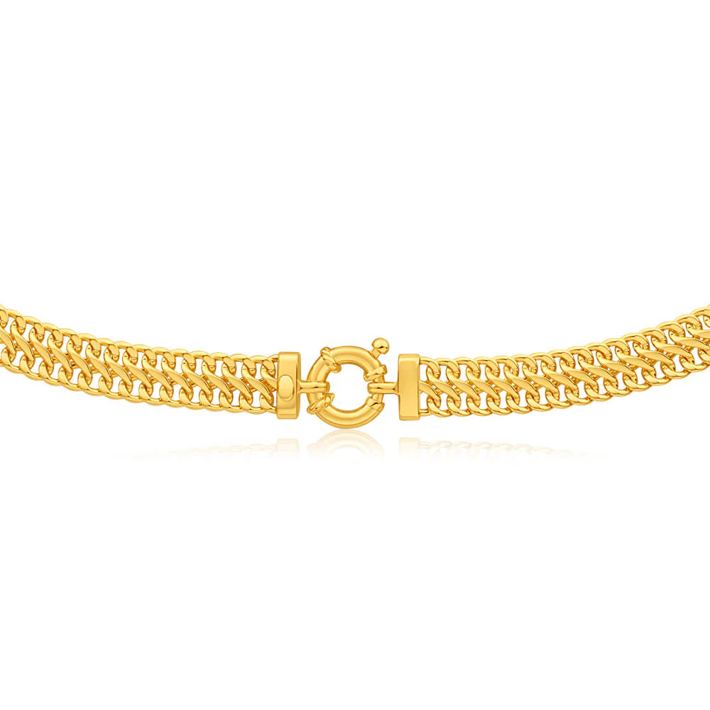 9ct Yellow Gold Copper Filled Mesh 45cm Chain 100 Gauge with a Bolt Ring - Image 3