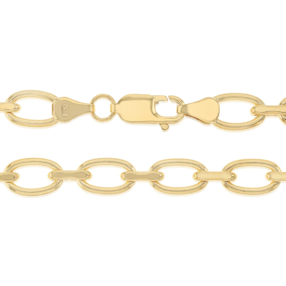 9ct Yellow Gold Copper Filled Oval Link 45cm Chain - Image 3