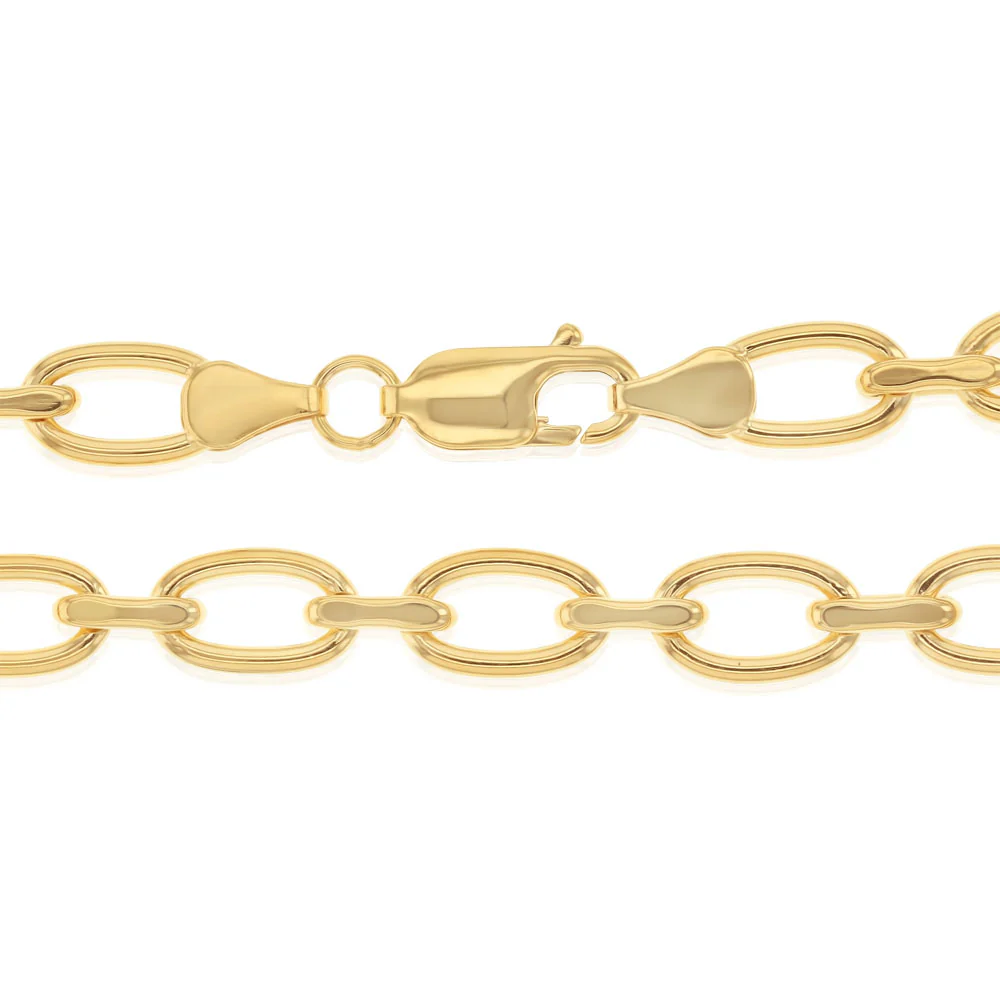 9ct Yellow Gold Copper Filled Oval Link 50cm Chain - Image 3