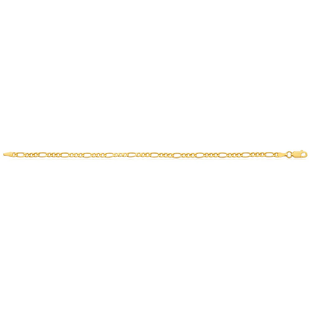9ct Yellow Gold Copperfilled Figaro Bracelet - Image 2