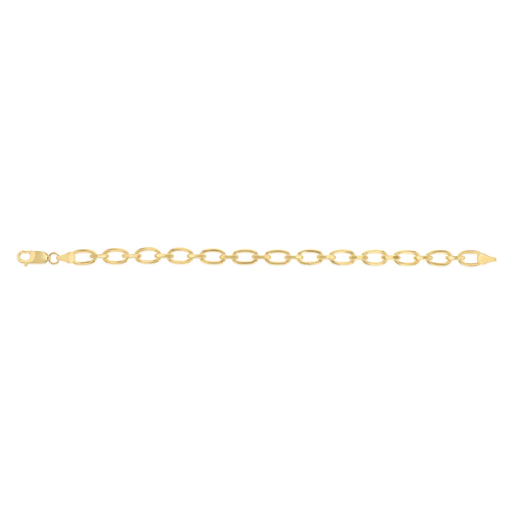 9ct Yellow Gold Copperfilled Oval Link 19cm Bracelet - Image 2