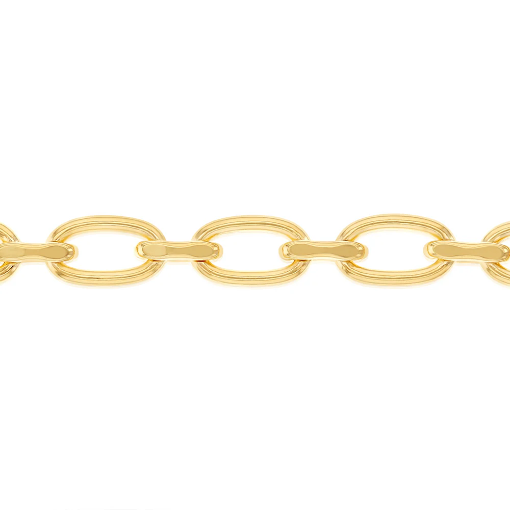 9ct Yellow Gold Copperfilled Oval Link 19cm Bracelet - Image 3
