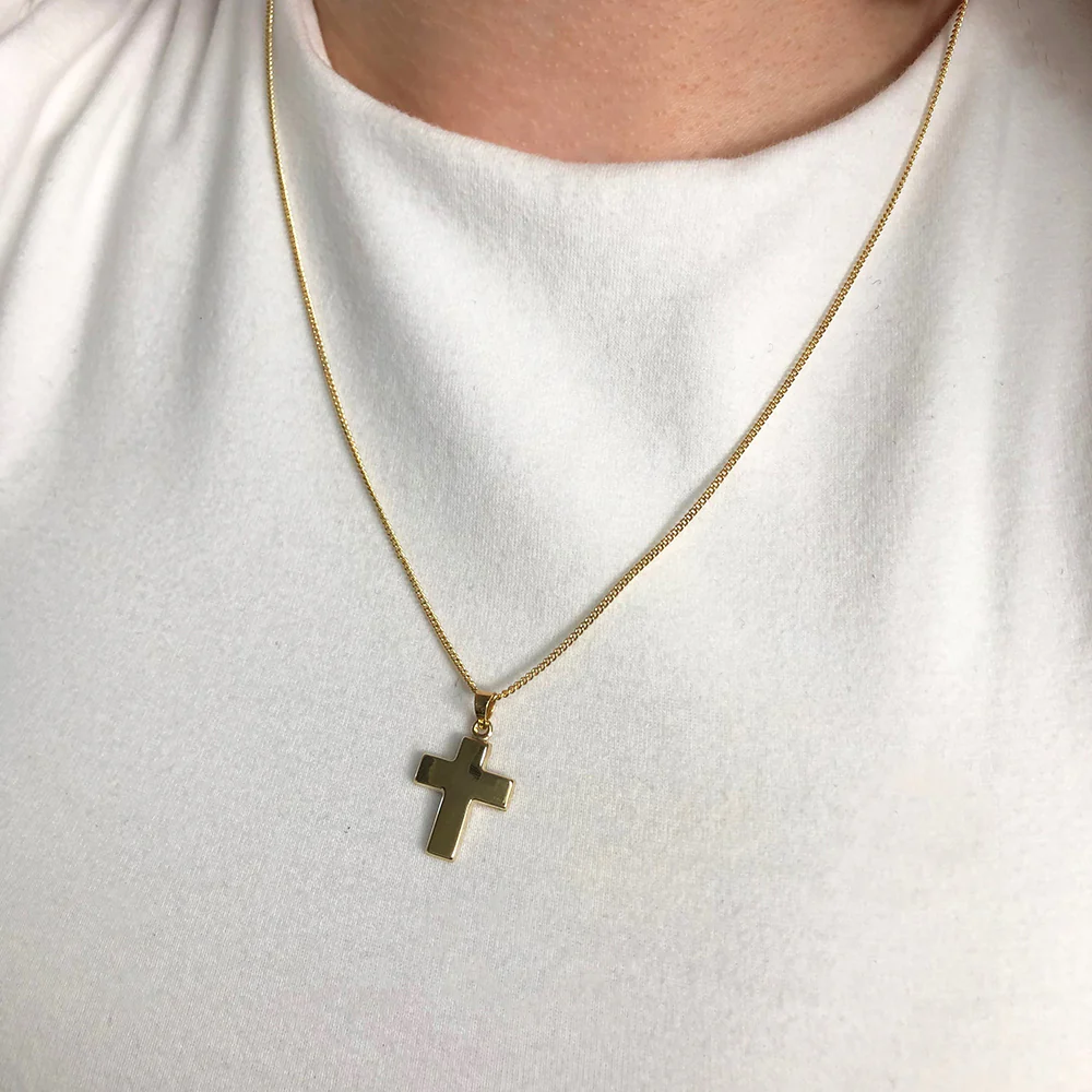 9ct Yellow Gold Cross Pendant - Image 2