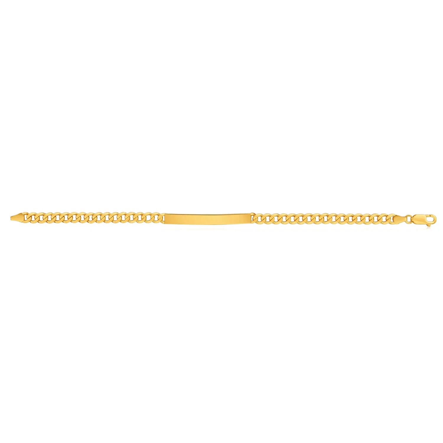 9ct Yellow Gold Curb 18.5cm ID Bracelet - Image 2