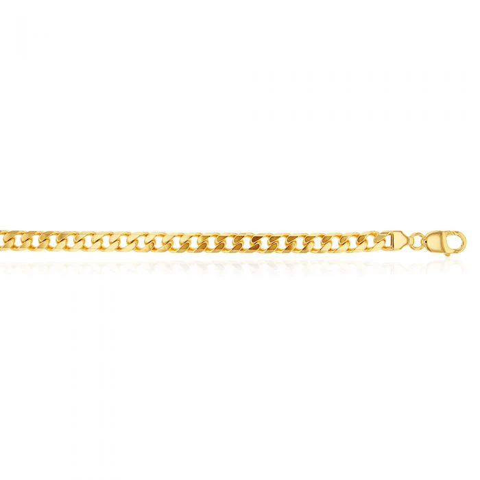 9ct Yellow Gold Curb 23cm Bracelet - Image 2