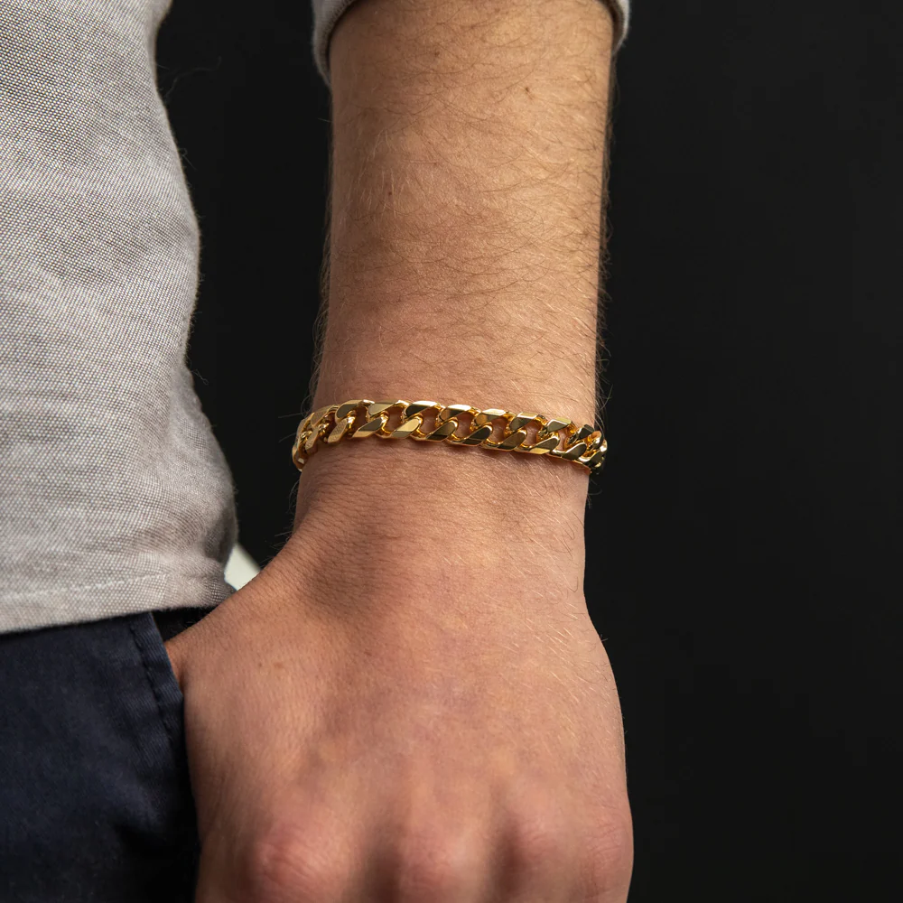 9ct Yellow Gold Curb 23cm Bracelet - Image 3