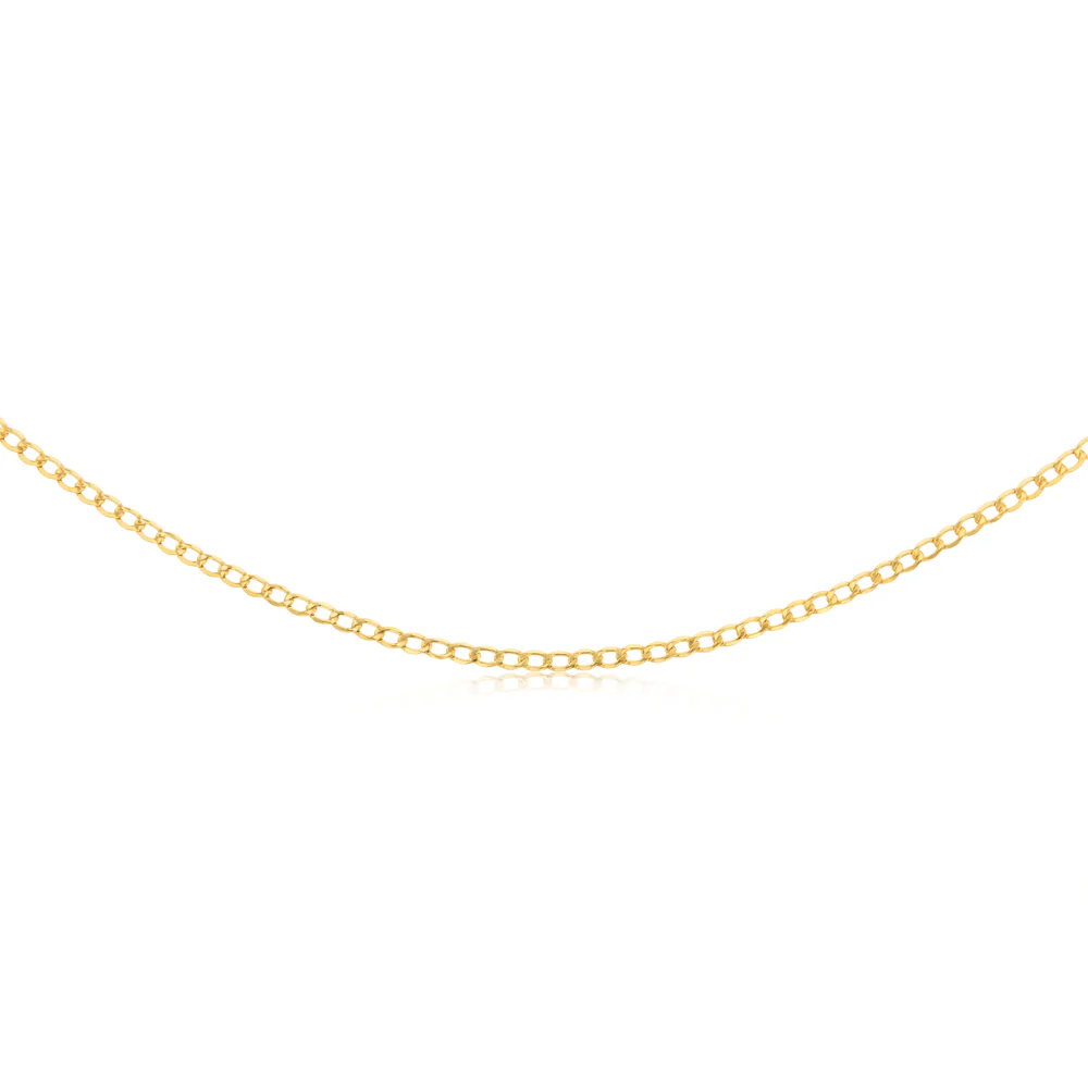 9ct Yellow Gold Curb 80 Gauge 50cm Chain - Image 2