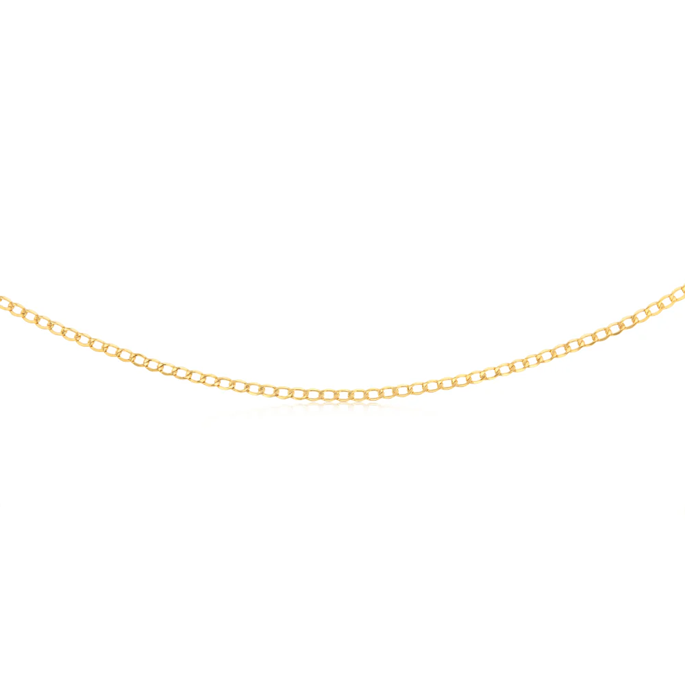9ct Yellow Gold Curb 80 Gauge 50cm Chain - Image 3