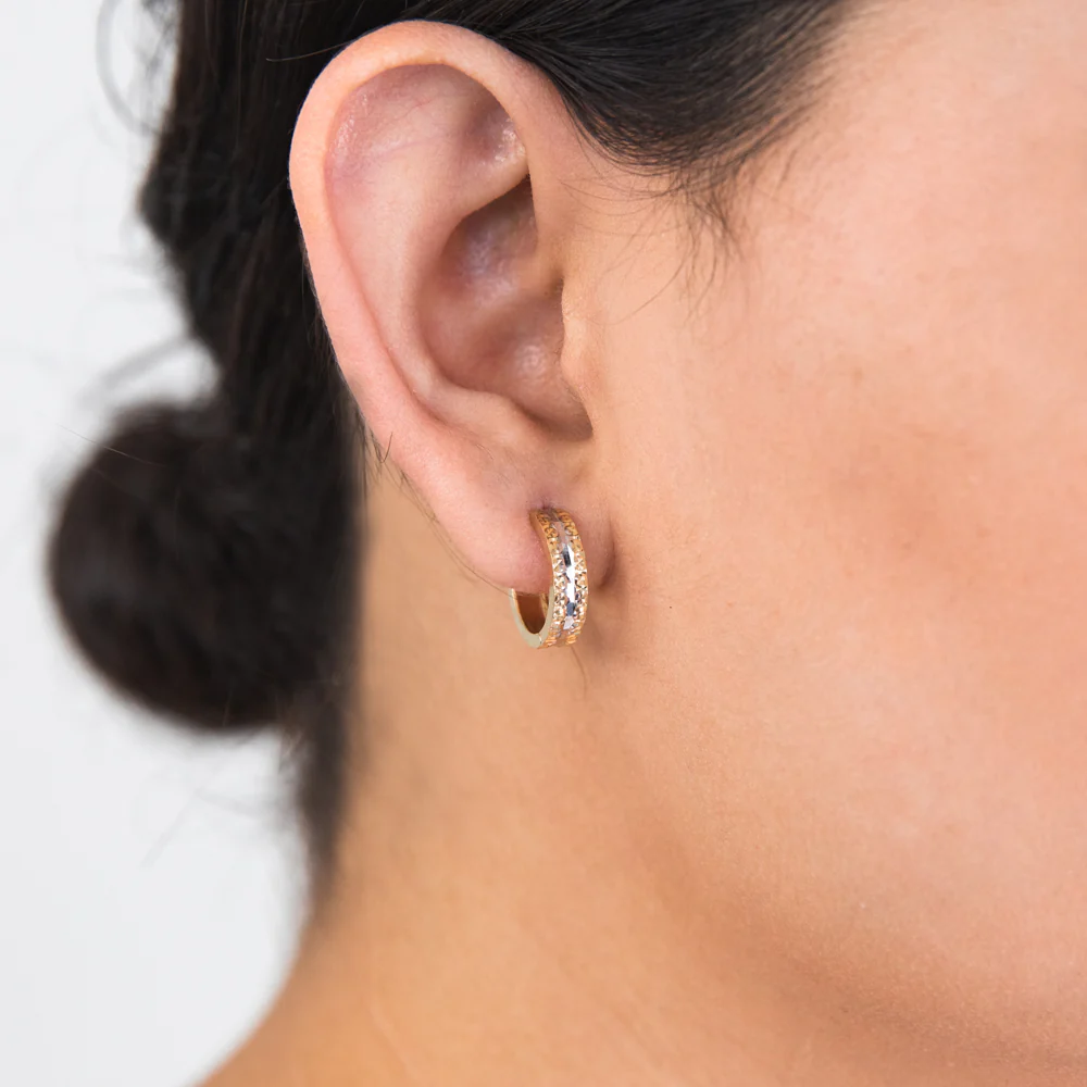 9ct Yellow Gold Delightful Hoop Earrings - Image 2