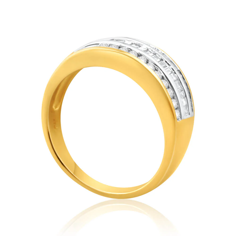 9ct Yellow Gold Diamond Lovely Ring - Image 2
