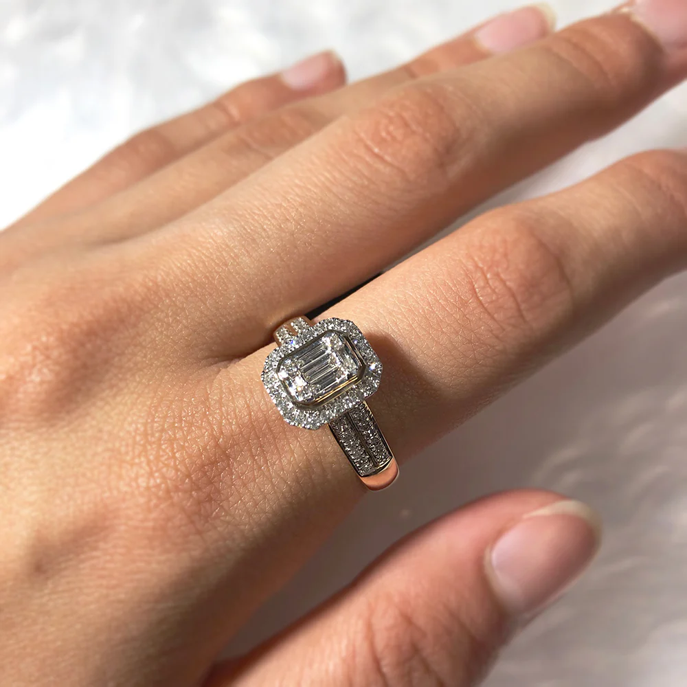 9ct Yellow Gold Diamond Ring Set With 61 Diamonds - Image 3