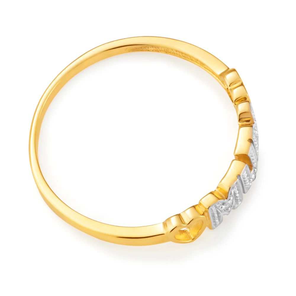 9ct Yellow Gold Diamond Ring Set With Beautiful Brilliant Cut Diamonds - Image 2