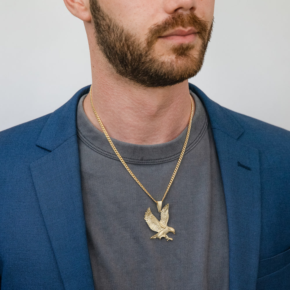 9ct Yellow Gold Eagle Pendant - Image 2