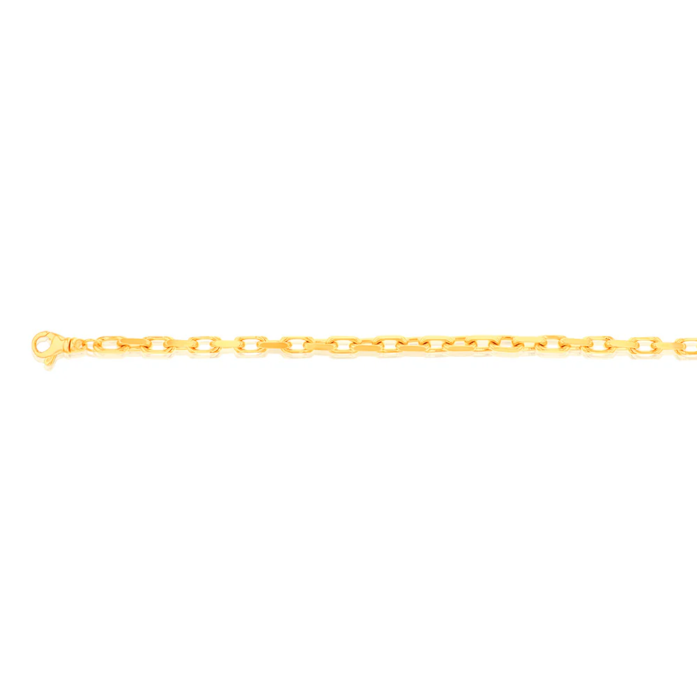 9ct Yellow Gold Elongated Belcher 21cm Bracelet - Image 2