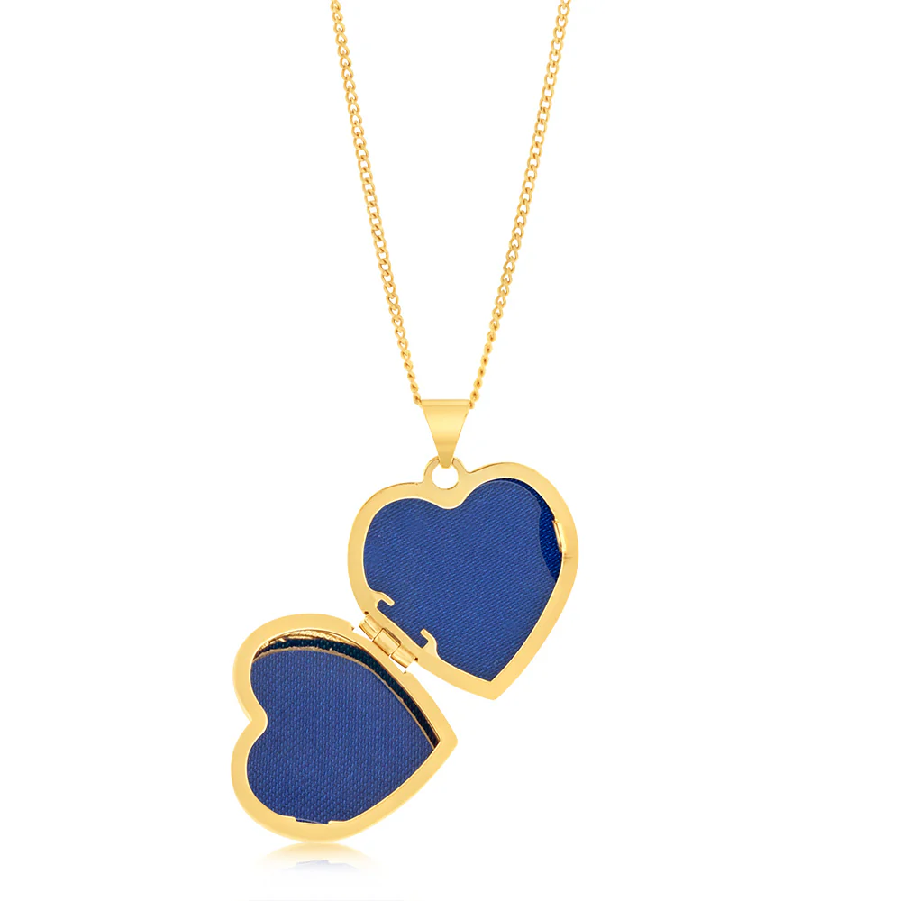9ct Yellow Gold Engraved Heart Locket - Image 2