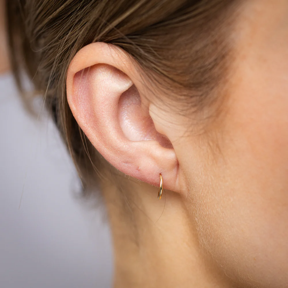 9ct Yellow Gold Fancy 10mm Sleeper Earrings - Image 2