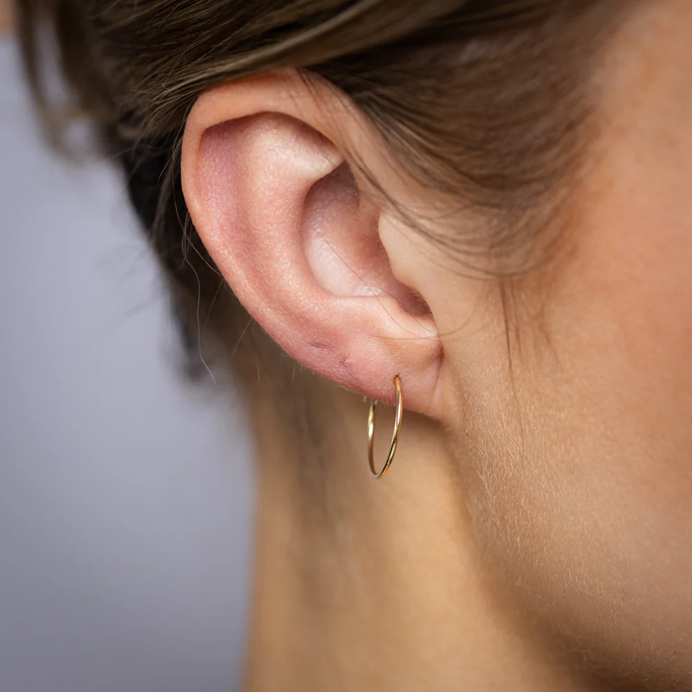 9ct Yellow Gold Fancy 16mm Sleeper Earrings - Image 2
