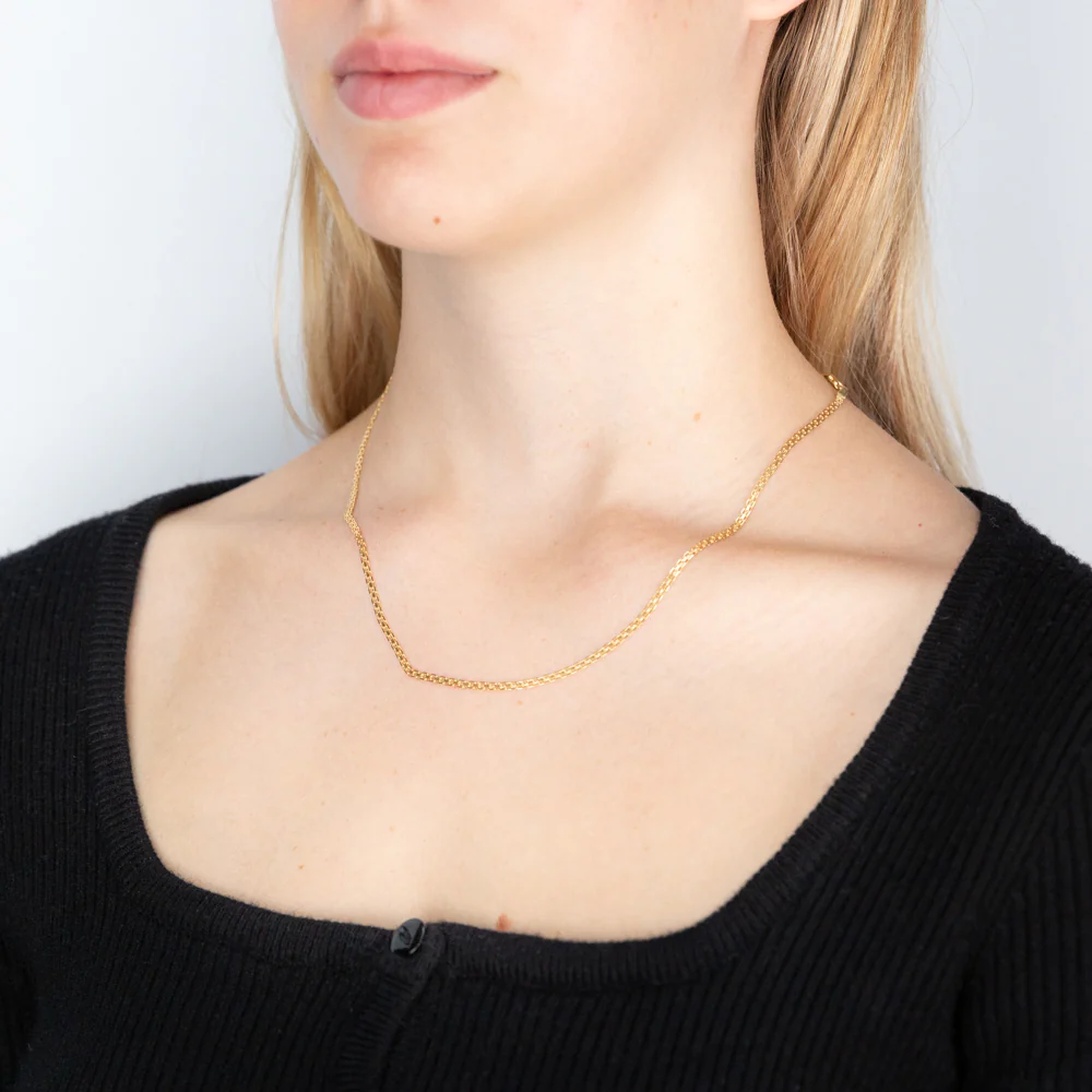 9ct Yellow Gold Fancy 45cm Chain - Image 3