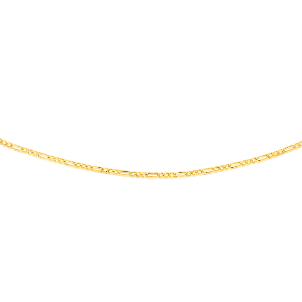 9ct Yellow Gold Fancy 70 Gauge 45cm Figaro 1:3 Chain - Image 2