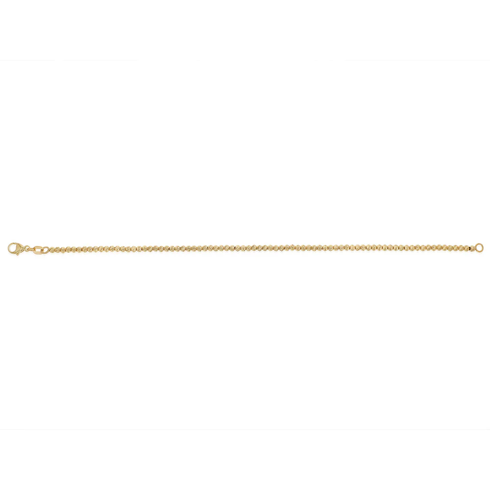 9ct Yellow Gold Fancy Beads Bracelet - Image 2