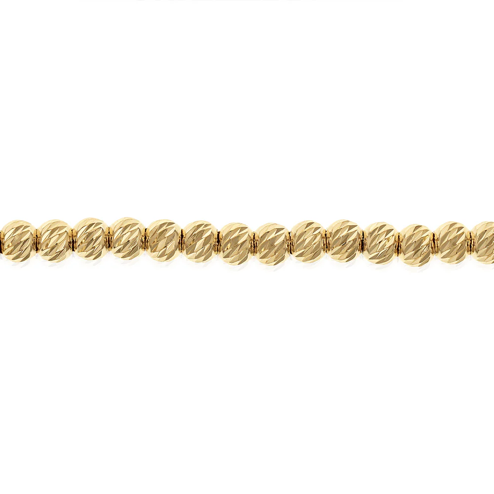 9ct Yellow Gold Fancy Beads Bracelet - Image 3