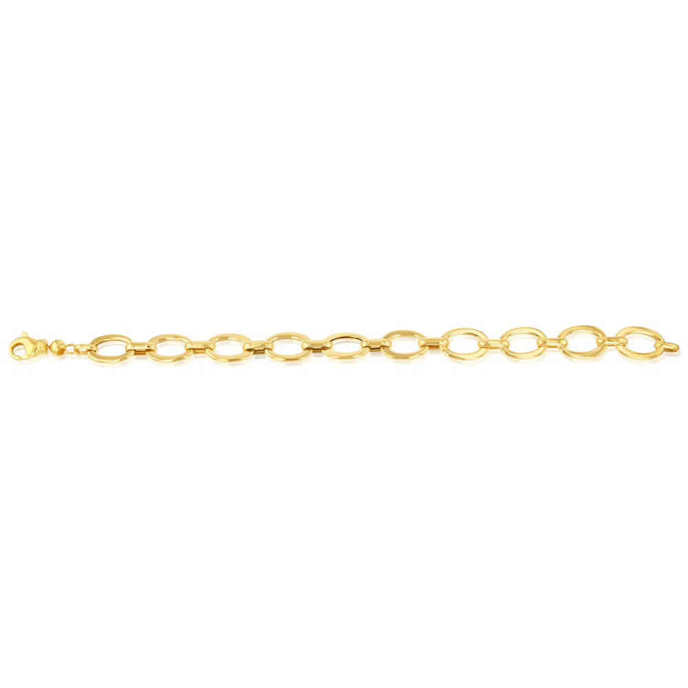 9ct Yellow Gold Fancy Belcher 20.3cm Bracelet - Image 2