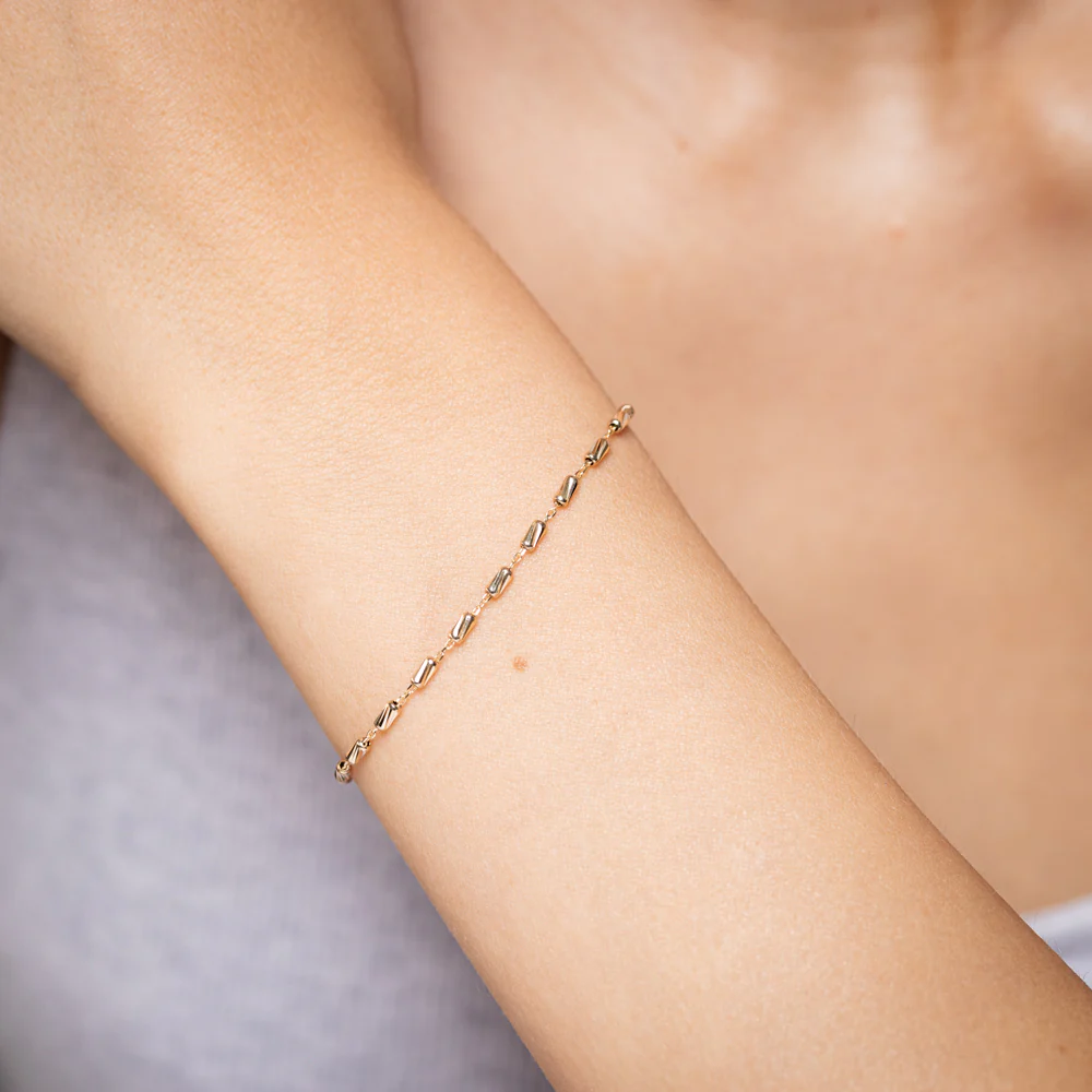 9ct Yellow Gold Fancy Diamond Cut 19cm Bracelet - Image 3