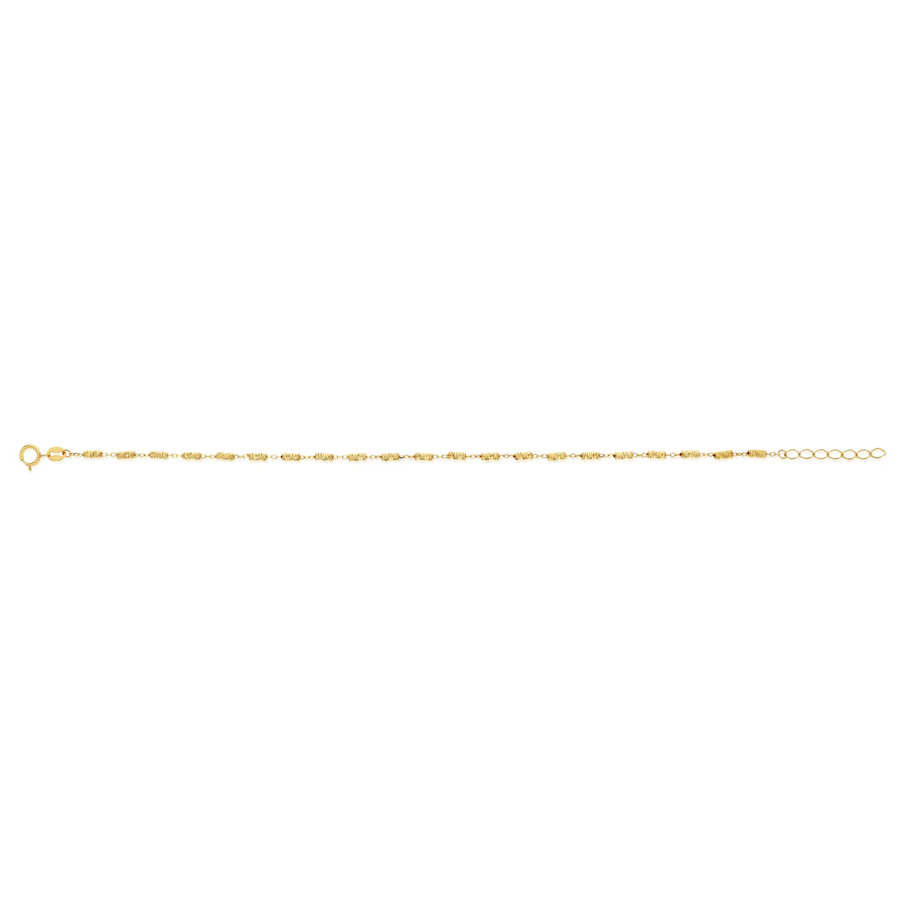 9ct Yellow Gold Fancy Diamond Cut 19cm Bracelet - Image 2