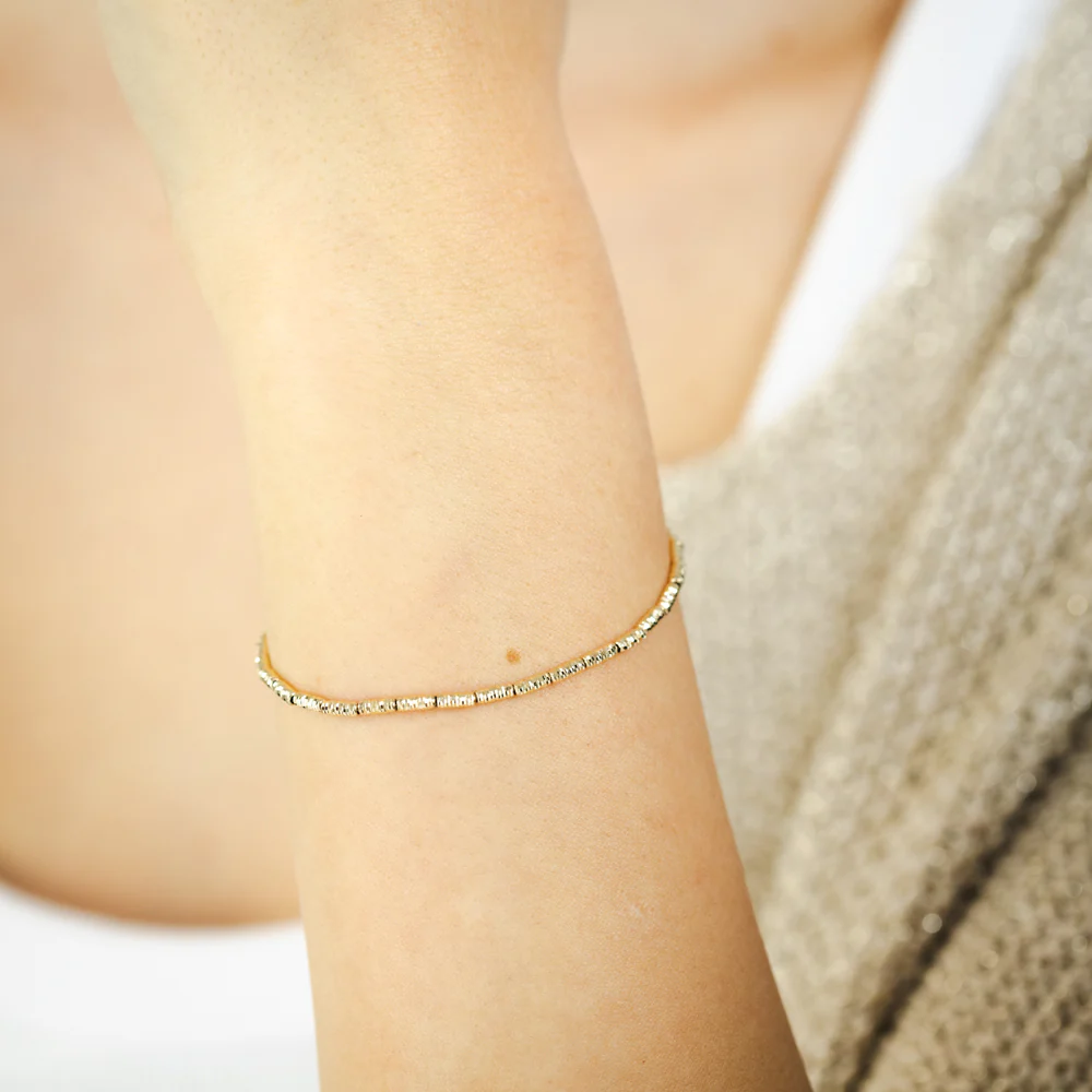 9ct Yellow Gold Fancy Elongated 19cm Bracelet - Image 3