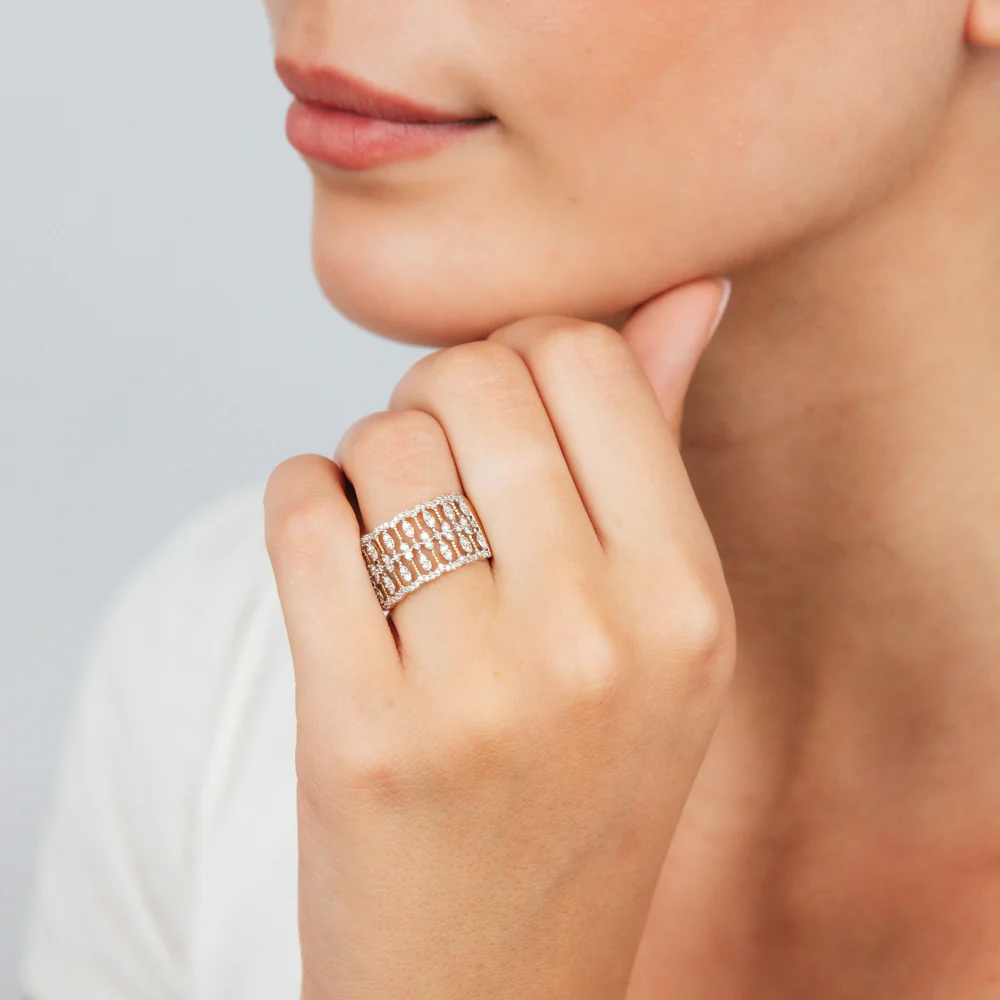 9ct Yellow Gold Fancy Ring in 0.40 Carat Natural Diamonds - Image 3