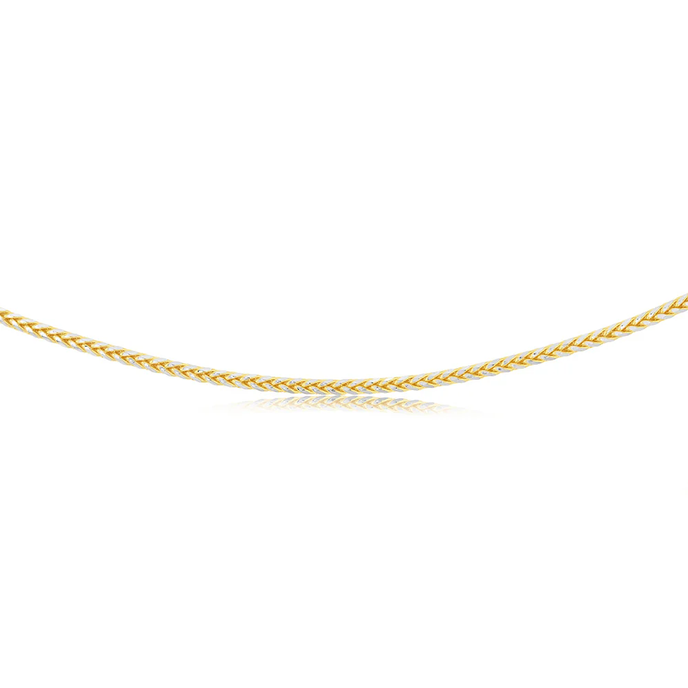 9ct Yellow Gold Fancy Two Tone 45cm Chain - Image 2