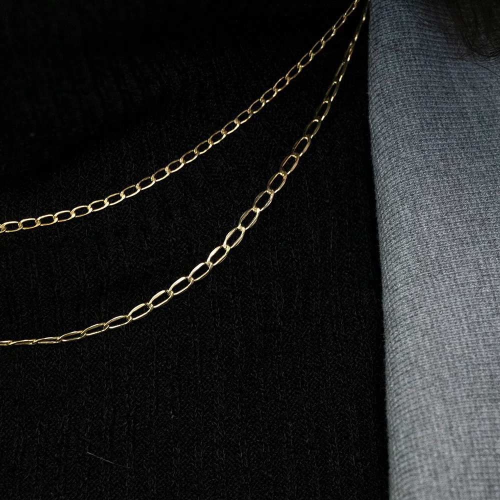 9ct Yellow Gold Filled 45cm Curb Chain - Image 3
