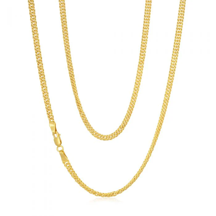 9ct Yellow Gold Filled 45cm Double Curb Chain - Image 2