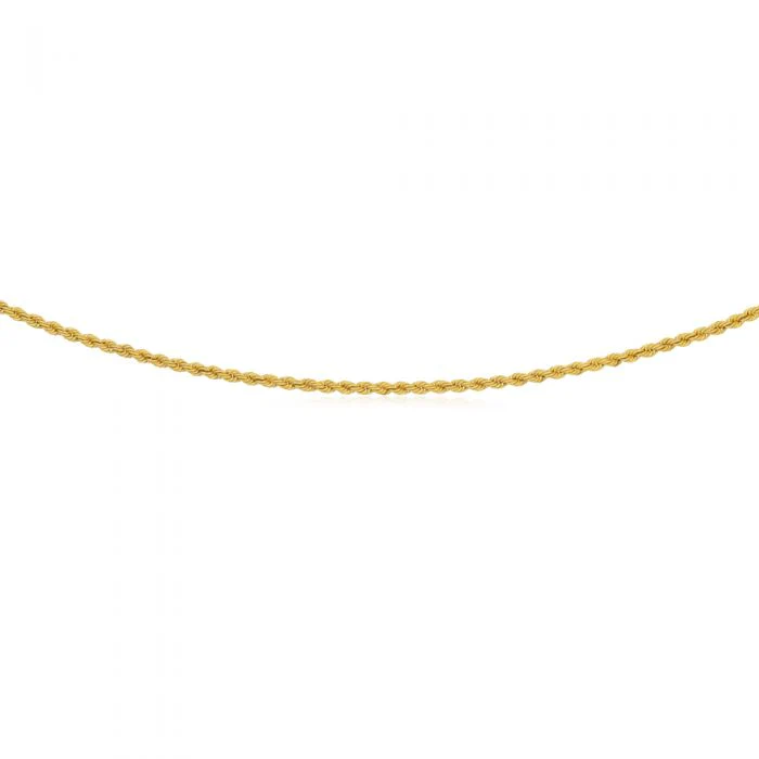 9ct Yellow Gold Filled Rope 50cm Chain 50 Gauge - Image 2