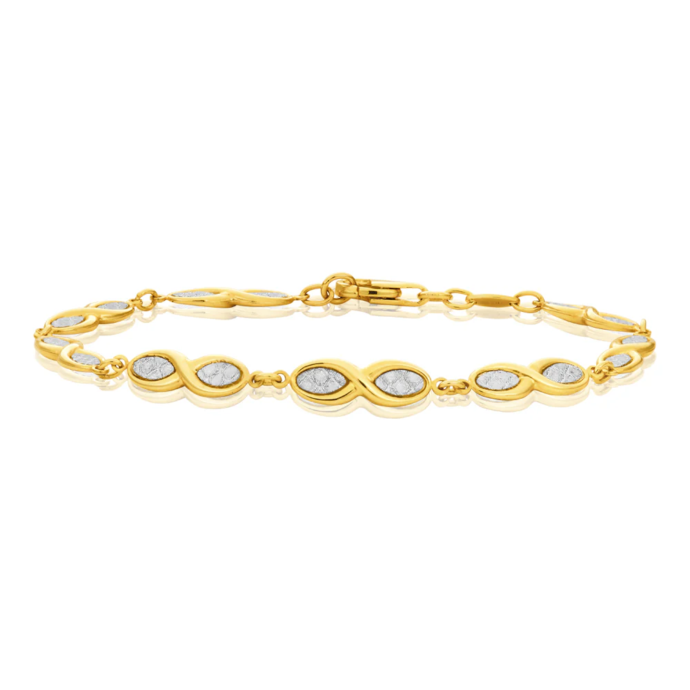 9ct Yellow Gold Filled Stardust Bracelet 19cm - Image 2