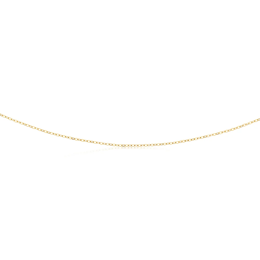 9ct Yellow Gold Fine Trace 35 Gauge 40cm Chain - Image 2