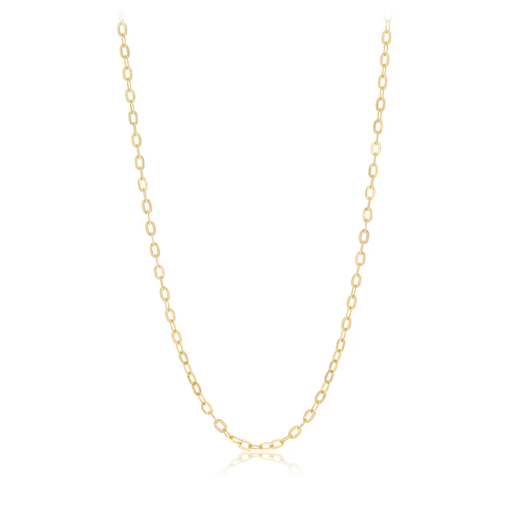 9ct Yellow Gold Fine Trace 35 Gauge 40cm Chain - Image 3