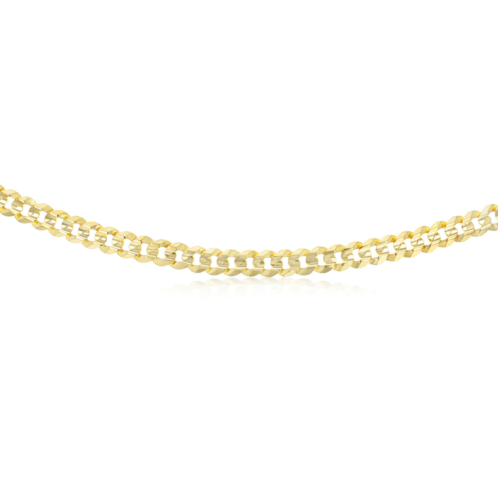 9ct Yellow Gold Flat Wire Concave 170 Gauge 60cm Chain - Image 2