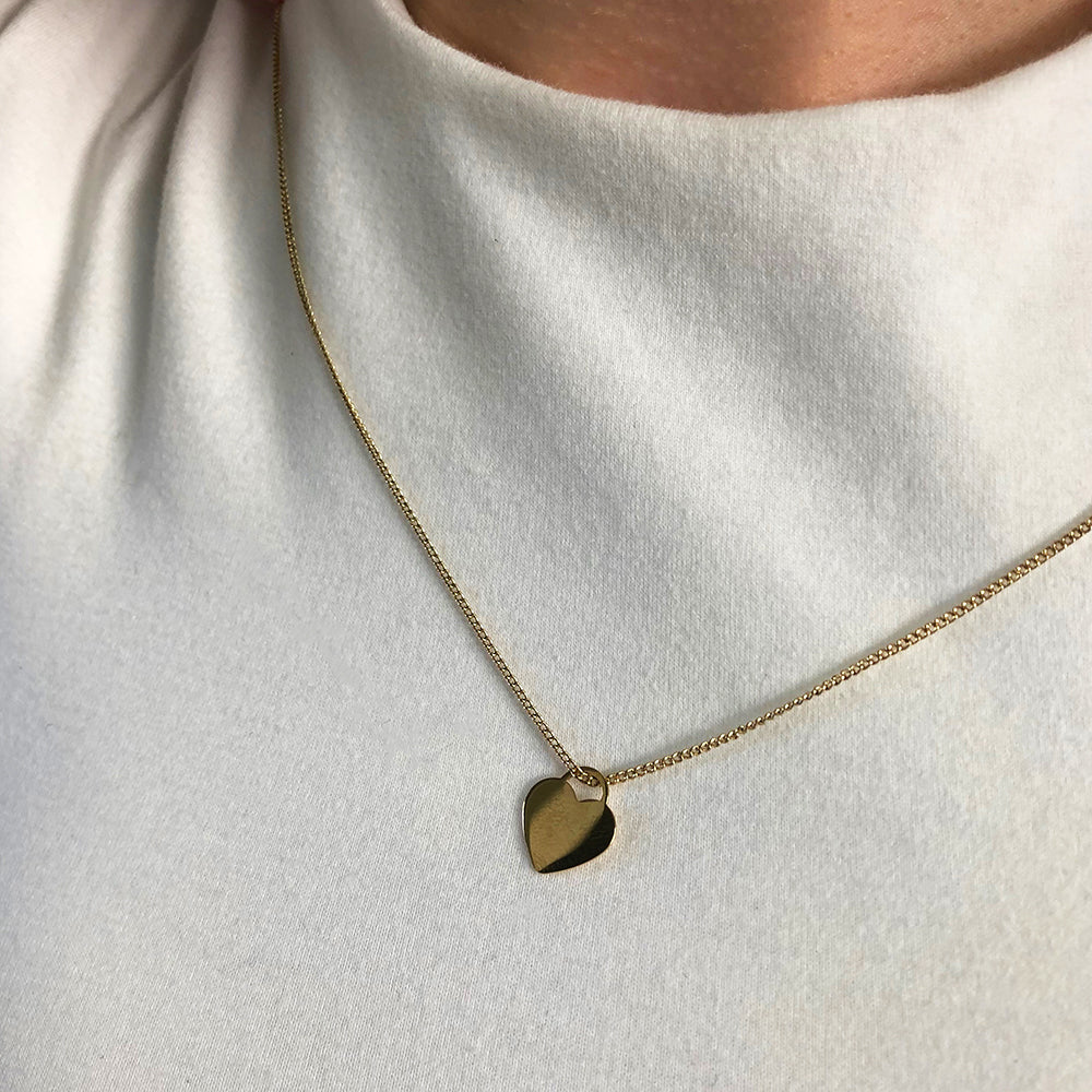 9ct Yellow Gold Heart Pendant - Image 2