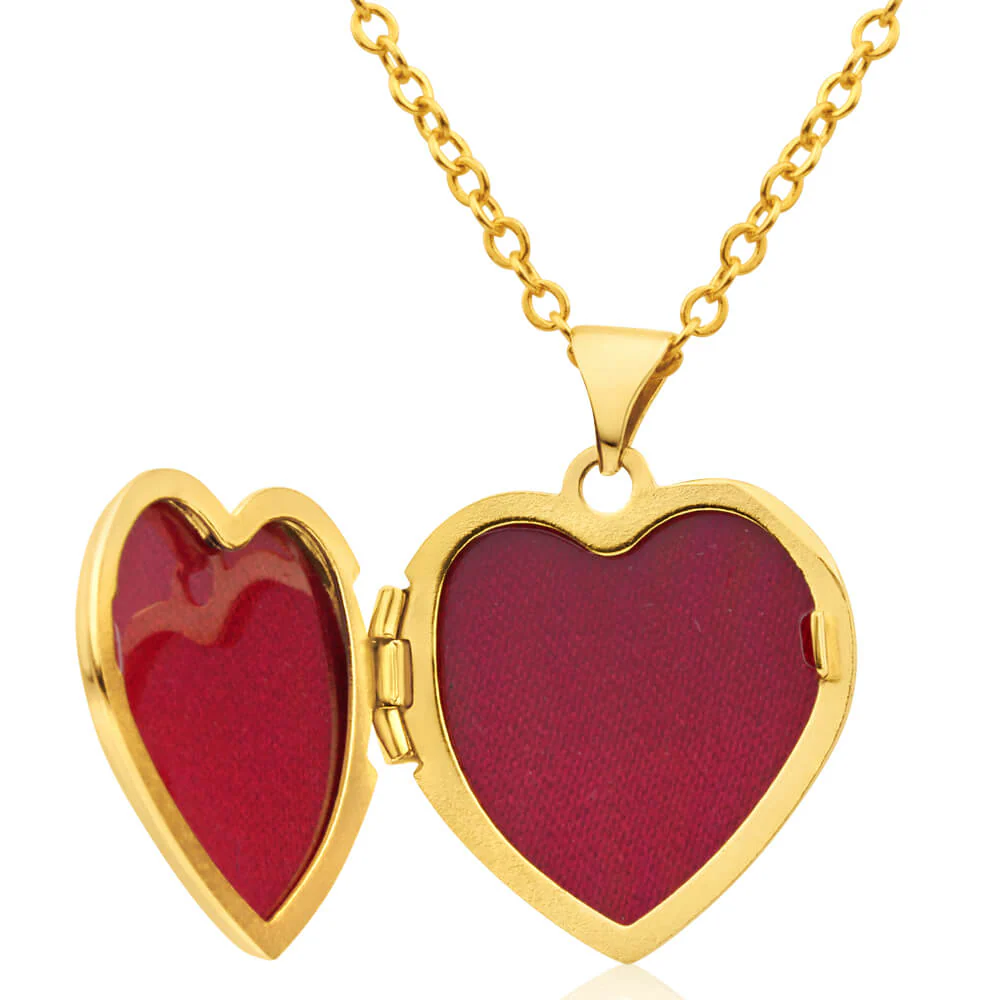 9ct Yellow Gold Heart Shape Plain Locket - Image 2