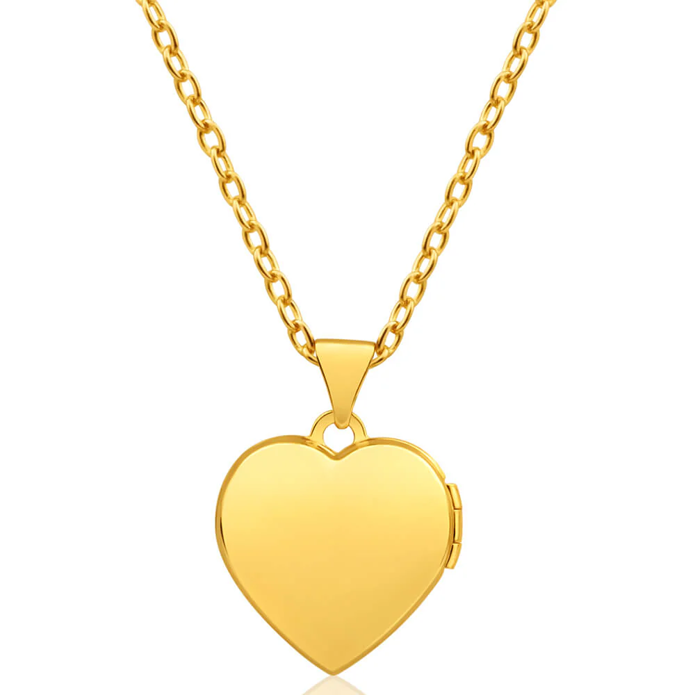 9ct Yellow Gold Heart Shaped Locket with 'Special Mum' and Flower Pattern - Image 2