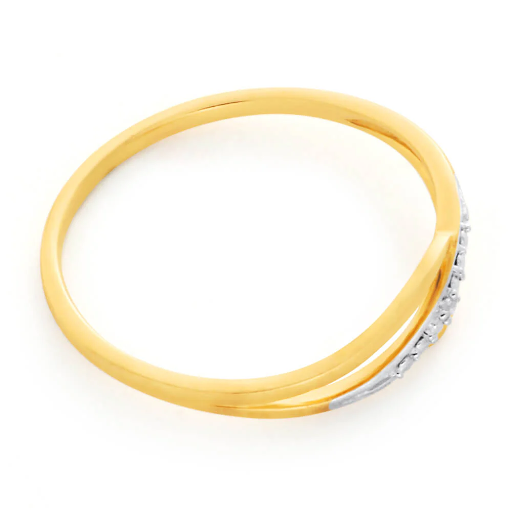 9ct Yellow Gold Hj Colour Diamond Ring - Image 2