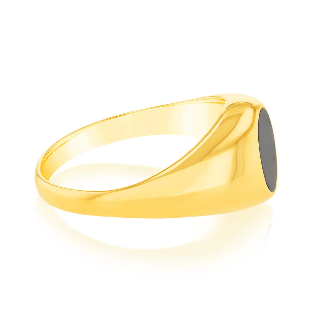 9ct Yellow Gold in 0.64 Carat Agate Gents Ring - Image 2