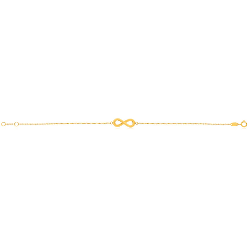 9ct Yellow Gold Infinity Bracelet - Image 2
