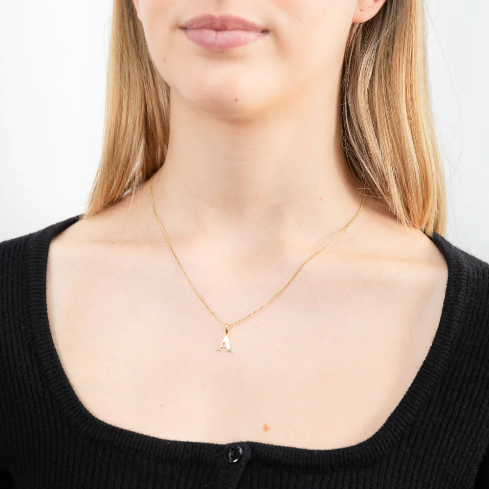 9ct Yellow Gold Initial "A" Pendant - Image 2