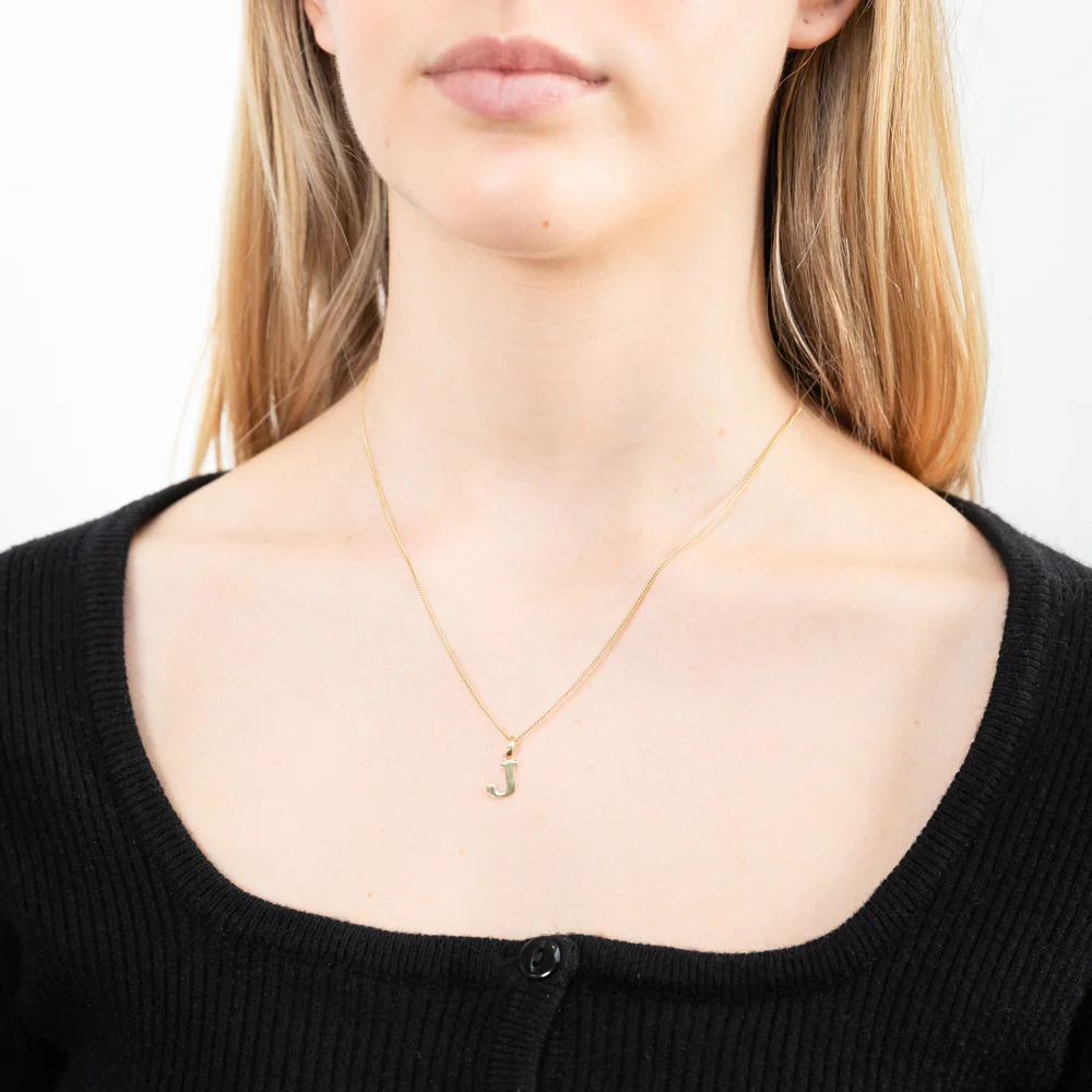 9ct Yellow Gold Initial "J" Pendant - Image 2