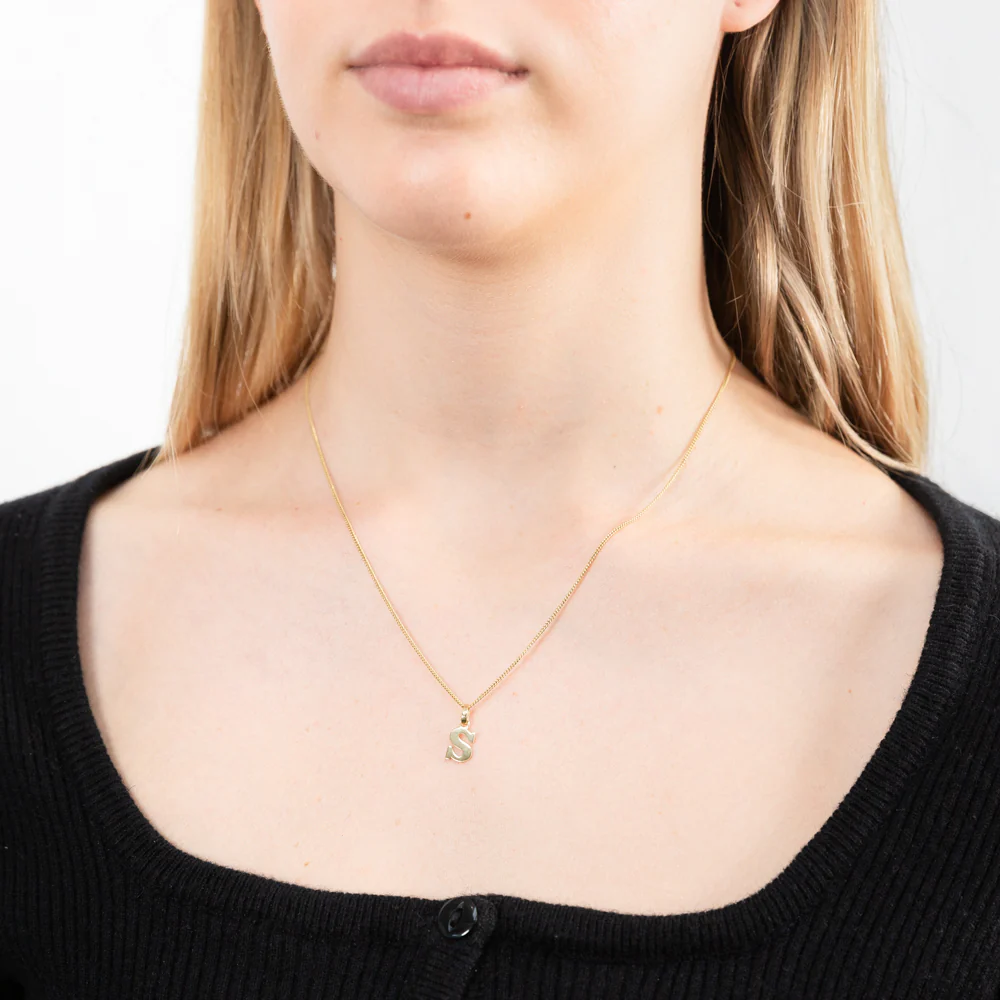 9ct Yellow Gold Initial "S" Pendant - Image 2